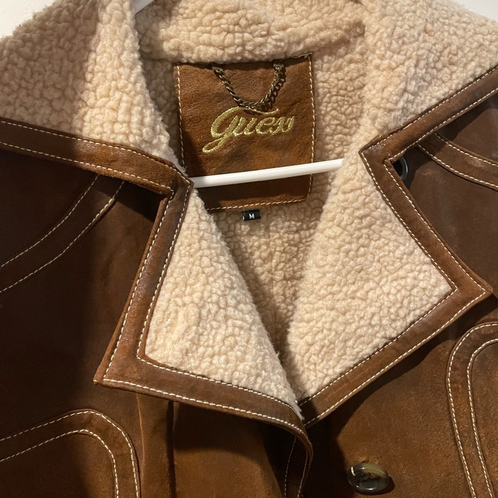 VINTAGE Guess Genuine Leather Jacket - Picture 6 of 7